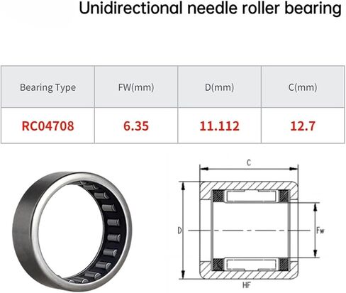 5pcs British One-Way Needle Roller Bearing Sewing Machinery Equipment Stainless Steel SSRC040708 6.35mm x11.112mm x12.7mm in Saudi Arabia