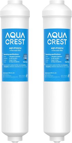 AQUACREST 5 Years Capacity - Inline Water Filter for Refrigerator with 1/4-Inch Direct Connect Fittings, Idea for Ice Maker, Refrigerator, Under Sink Reverse Osmosis System in Saudi Arabia