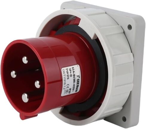 TYP573 Industrial concealed straight appliance input socket 63A 4-core IP67 in Saudi Arabia