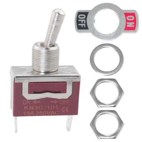 MEETOOT 4 Sets 12V Marine Automotive 2 Pin ON-Off Waterproof Toggle Switch KN3C-101 with Dust Cover in Saudi Arabia