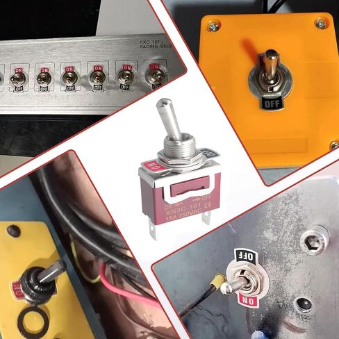MEETOOT 4 Sets 12V Marine Automotive 2 Pin ON-Off Waterproof Toggle Switch KN3C-101 with Dust Cover in Saudi Arabia