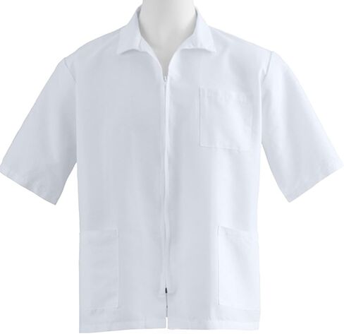 Medline 87005QHWXL Unisex Zip Front Smock, X-Large, White in Saudi Arabia
