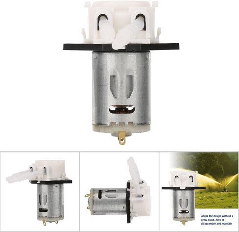 Peristaltic Pump Dosing Pump DIY Peristaltic Tube Head 12V 3x5 for Aquarium Lab Chemical Analysis Black White Green Optional (Black) in Saudi Arabia