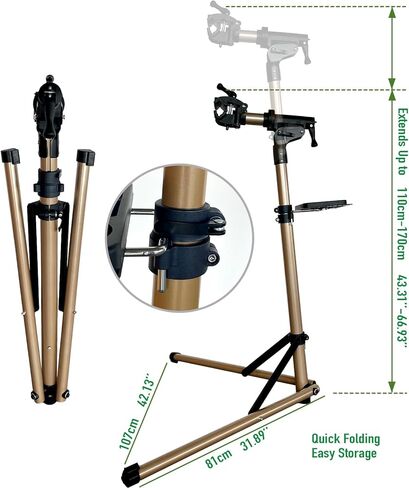 Bike Repair Stand Bicycle Stand for Mechanic Maintenance Rack Road Mountain Lightweight & 360 Adjustable Quick Release Portable Whole Aluminum Alloy for MTB Max 110lbs in Kuwait