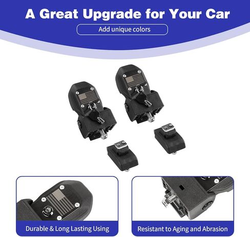 Black Hood Catch Locking Locking Locking Catch for Wrangler JL JLU Gladiator JT 2018-2024 in Kuwait