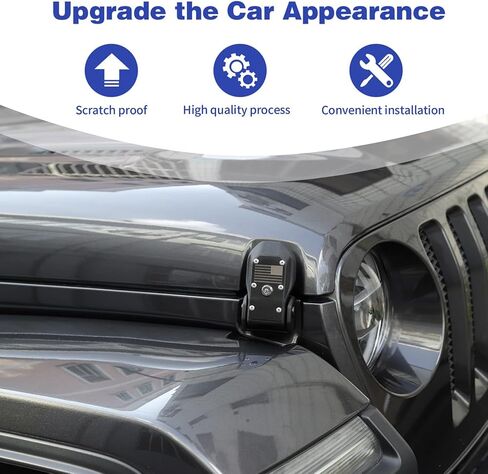 Black Hood Catch Locking Locking Locking Catch for Wrangler JL JLU Gladiator JT 2018-2024 in Kuwait