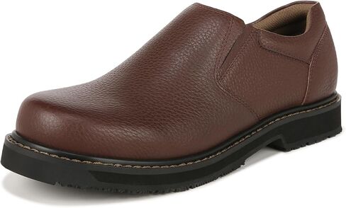 Dr. Scholl's Shoes Men's Winder II Work Shoe, Brown Tumbled Leather, 8.5 Wide US in Saudi Arabia