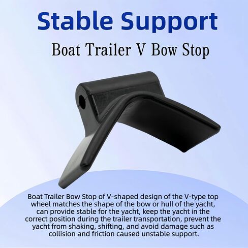 3" Boat Trailer Bow Stop fits 3" Bracket with 1/2" Shaft - Boat Trailer V-Shape Roller for Secure Boat Launching & Loading - Compatible with Most Boat Trailers in Saudi Arabia