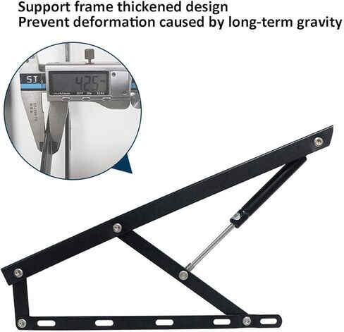 2 Pack Pneumatic Bed Lifting Mechanism for Heavy Bed Boxes Gas Springs Furniture Hinge Spring Hinges Folding Lift Up Spring Hinges in Kuwait
