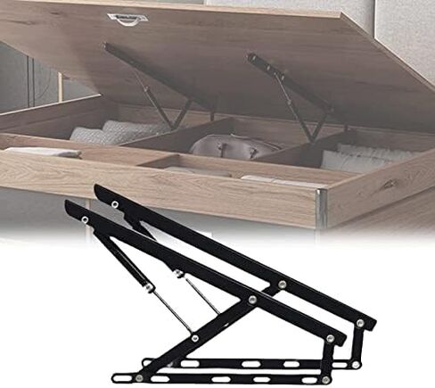 Pack of 2 Pneumatic Bed Lifting Mechanism for Heavy Bed Boxes Gas Springs Furniture Hinge Spring Hinges Folding Lift Up Spring Hinges in Saudi Arabia