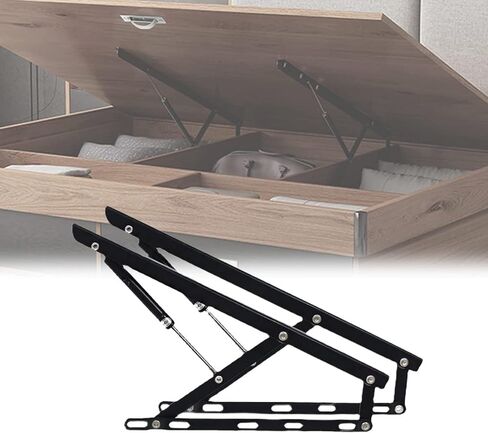Springs Furniture Hinge,Spring Hinges, Pack of 2 Pneumatic Bed Lifting Mechanism for Heavy Bed Boxes Gas Springs Furniture Hinge Spring Hinges Folding Lift Up Spring Hinges in Saudi Arabia
