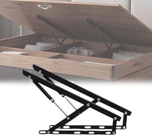 Gas Springs Furniture Hinge Spring Hinges Pack of 2 Pneumatic Bed Lifting Mechanism for Heavy Bed Boxes Folding Lift Up Spring Hinges in Saudi Arabia