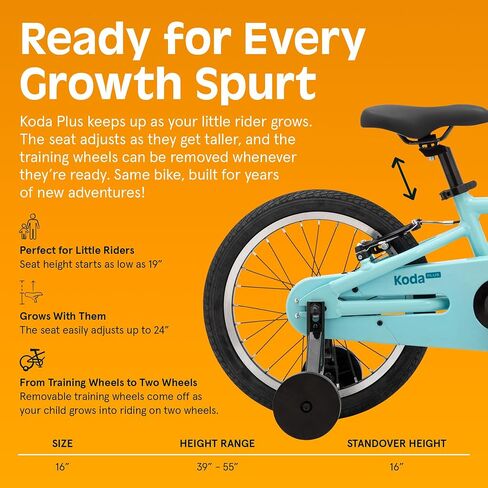 Retrospec Koda Plus Kids Bike for Boys & Girls Ages 4-6 Years - 16" Children's Bicycle, Adjustable Seat & Handlebars in Saudi Arabia