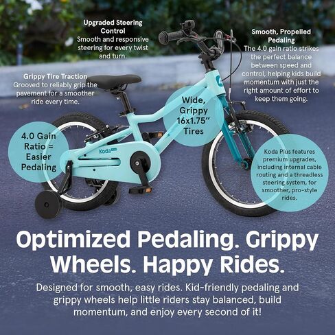 Retrospec Koda Plus Kids Bike for Boys & Girls Ages 4-6 Years - 16" Children's Bicycle, Adjustable Seat & Handlebars in Saudi Arabia