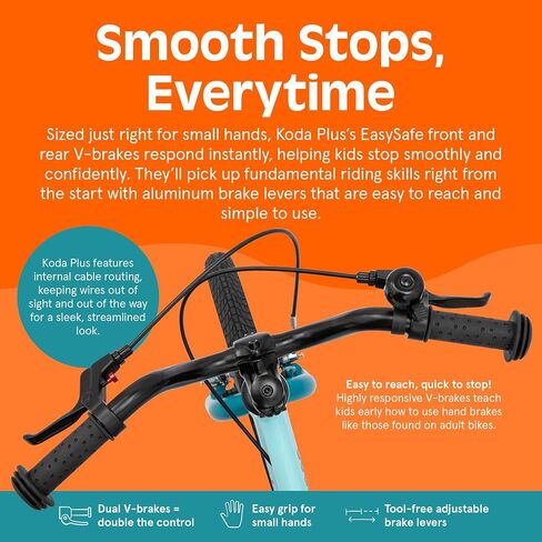 Retrospec Koda Plus Kids Bike for Boys & Girls Ages 4-6 Years - 16" Children's Bicycle, Adjustable Seat & Handlebars in Saudi Arabia