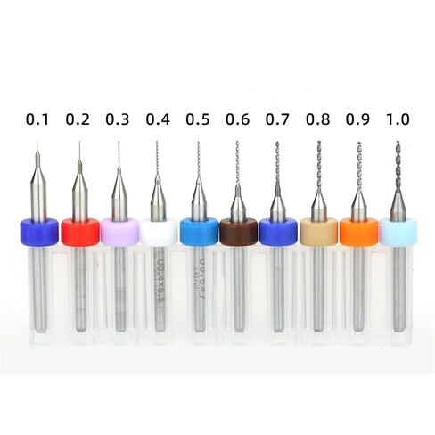 0.1-1.0mm Micro Drill Bit 10Pcs(Color:PCB 0.7mm 10pcs) in Kuwait