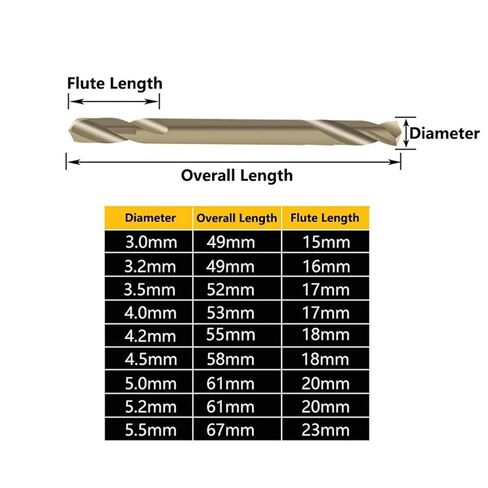 بتات 3MM-5.5 مم للحفر للفولاذ المقاوم للصدأ 1pcs (الحجم: 3.2 مم 10pcs) in Kuwait