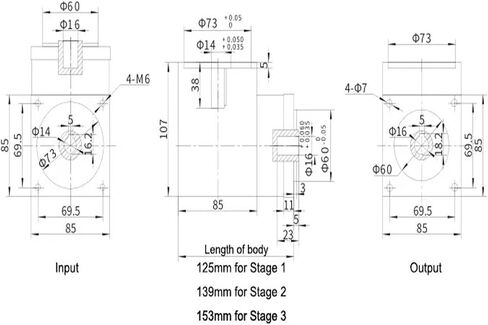 نسبة سرعة مخفض السرعة 10: 1 12: 1 16: 1 20: 1 30: 1 36: 1 NEMA 34 Hole Zone angle angle commer 90 درجة لـ NEMA34 (16 إلى 1) in Saudi Arabia