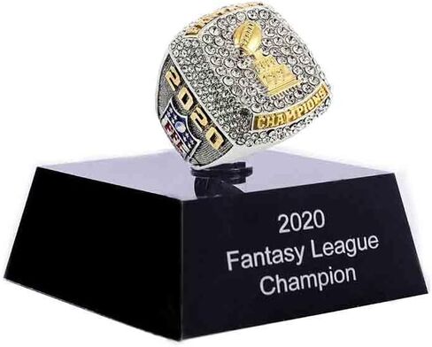 2020 Fantasy Football Ring | Heavy FFL Championship Ring | Gold And Silver Plated MVP Award Trophy For Fantasy Football League Winner in Kuwait