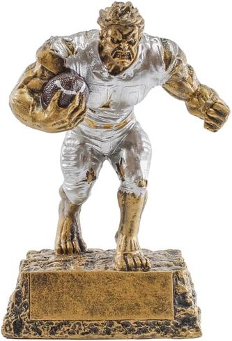 Decade Awards Monster Football Trophy - 6.75 or 9 Inch Tall - Engraved Triumphant Gridiron Beast Award - Celebrate Fantasy Football Domination - Customize Now in Kuwait