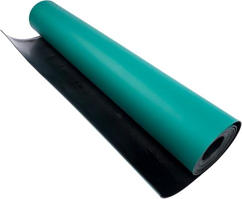 23.6" x 118" ESD Anti-Static Mat Roll 0.08" Thick ESD Soldering Mat Large High Temperature Workbench Mat Anti Static Desktop Mat Green in Saudi Arabia