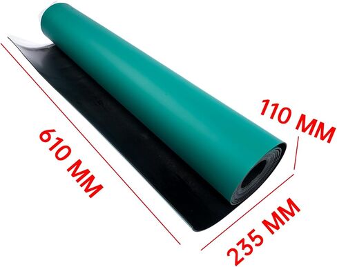 23.6" x 118" ESD Anti-Static Mat Roll 0.08" Thick ESD Soldering Mat Large High Temperature Workbench Mat Anti Static Desktop Mat Green in Saudi Arabia
