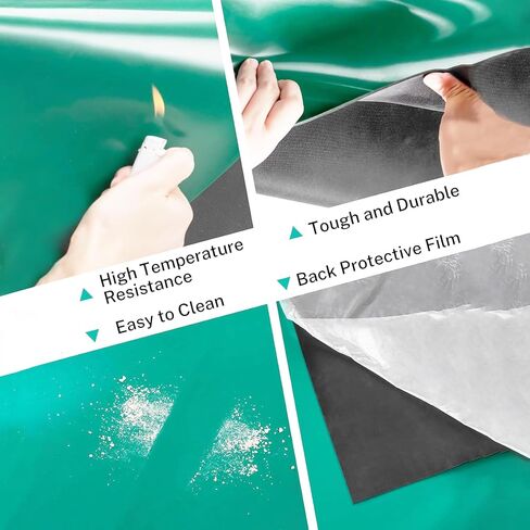 MEETOOT Temperature Resistant Anti Static Desk Mat Rubber Soldering Mat Grounding Wire Workbench Assembly Line Repair Mat for Circuit Boards Phone PC Tablet PC Repair Grounding Mat in Saudi Arabia