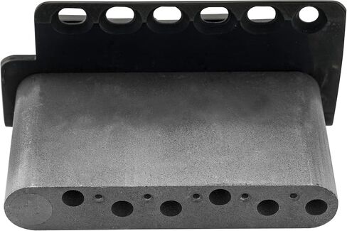 Wilkinson WV6-SB 54mm 5+1 HoleTremolo Bridge Vintage Steel Saddles with Full Steel Block for Fender USA and Japan Strat Style Electric Guitar, Black in Saudi Arabia