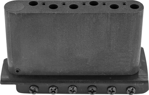 Wilkinson WV6-SB 54mm 5+1 HoleTremolo Bridge Vintage Steel Saddles with Full Steel Block for Fender USA and Japan Strat Style Electric Guitar, Black in Saudi Arabia