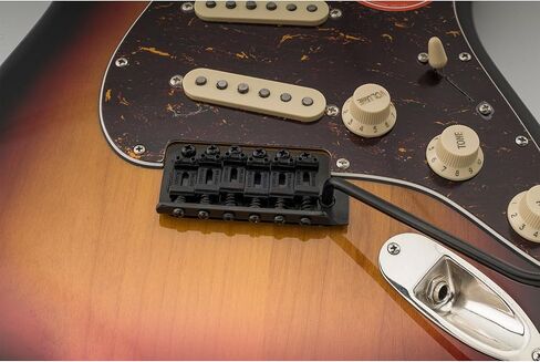 Wilkinson WV6-SB 54mm 5+1 HoleTremolo Bridge Vintage Steel Saddles with Full Steel Block for Fender USA and Japan Strat Style Electric Guitar, Black in Saudi Arabia