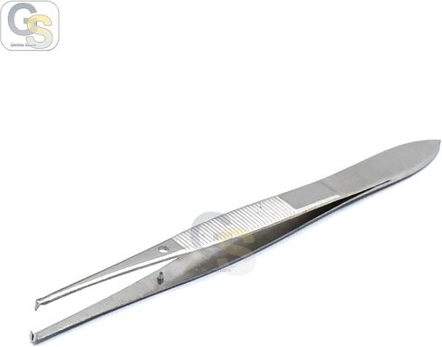 Iris Eye Tissue Surceps 4 بوصات 1x2 أسنان مستقيم غير قابلة للصدأ in Saudi Arabia
