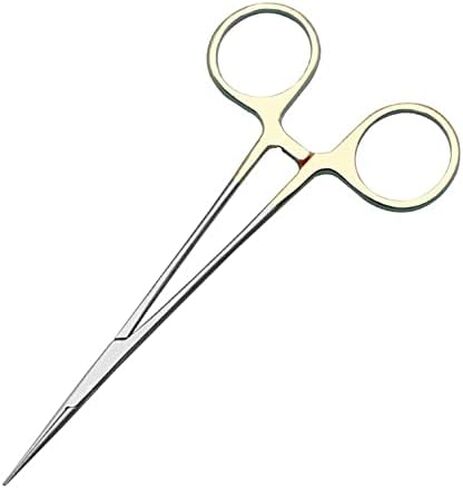 Stainless Steel Delicate Ultrafine Hemostatic Mosquito forcep Curved Straight Golden Color Handle Surgical Forceps in Kuwait