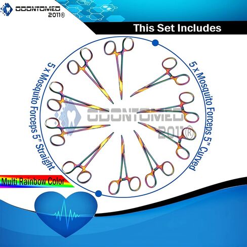 Odontomed2011 10 متنوعة من البعوض القفل ملقط ندوستات 5 "مثالي لجميع أنواع الهوايات وسحب الشعر in Kuwait
