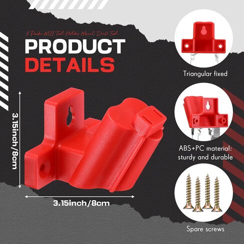 Tool Holder Mount Drill Tool Hanger Compatible with Milwaukee M12 12V Wall Mount Drill Organizer Utility Storage Rack in Saudi Arabia