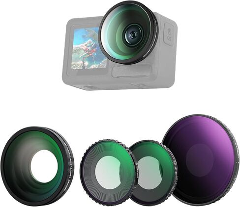عدسة Macro Neewer متوافقة مع DJI Osmo Action 5 Pro/4 Action Camera ، تكبير 2x ، عناصران في مجموعة واحدة ، مسافة بؤرية 3-4 سم ، إكسسوارات التصوير الفوتوغرافي عن قرب ، وليس مقاومة للماء ، LS-68 in Kuwait