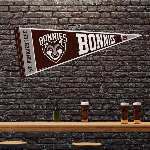 Rico Industries NCAA St. Bonaventure Bonnies 12" x 30" Felt Wall Décor Pennant - Great for Home/Bed Room/Man Cave Décor in Saudi Arabia