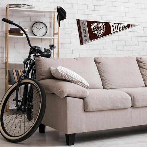 Rico Industries NCAA St. Bonaventure Bonnies 12" x 30" Felt Wall Décor Pennant - Great for Home/Bed Room/Man Cave Décor in Saudi Arabia