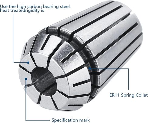 Spring Collet Chuck ER11-ER40 1-26mm er er chuck for Engraving Machine Milling 1Set (الحجم: 15pcs ER25) in Kuwait