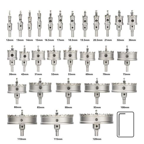 مثقاب 5A ثقب كربيد ، رأى 12-120 مم مجموعة بتات بت من المنشار للسبائك المعدنية من الفولاذ المقاوم للصدأ حفر 1pcs (الحجم: 52 مم) in Kuwait