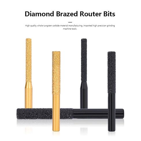 قاطع طحن شانك مستقيمة بلازتي الماس لبلاغات الماس لآلة تشذيب البلاط الخزفية الحجرية الكوارتز 1pcs (الحجم: 7x6.35x35x65 ord) in Kuwait