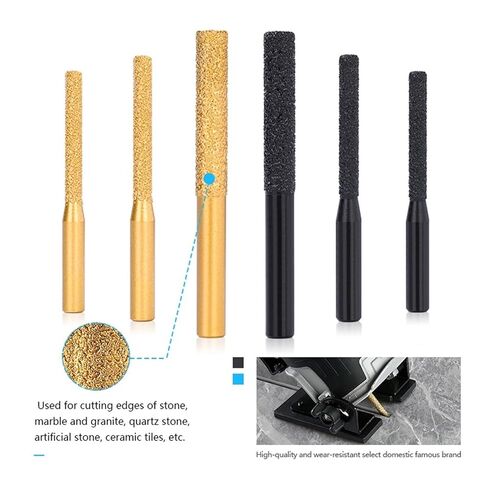 قاطع طحن شانك مستقيمة بلازتي الماس لبلاغات الماس لآلة تشذيب البلاط الخزفية الحجرية الكوارتز 1pcs (الحجم: 7x6.35x35x65 ord) in Kuwait