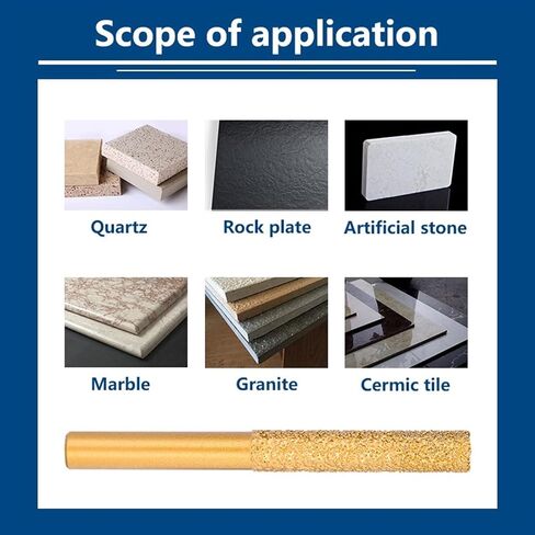 قاطع طحن شانك مستقيمة بلازتي الماس لبلاغات الماس لآلة تشذيب البلاط الخزفية الحجرية الكوارتز 1pcs (الحجم: 7x6.35x35x65 ord) in Kuwait