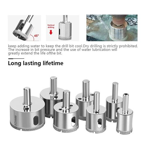 مثقاب مُغلف الماس المغطى الماس 8 10 12 26 ملم للبلاط الرخامي الزجاجي الخزفي المجل in Kuwait