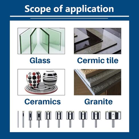 مثقاب مُغلف الماس المغطى الماس 8 10 12 26 ملم للبلاط الرخامي الزجاجي الخزفي المجل in Kuwait