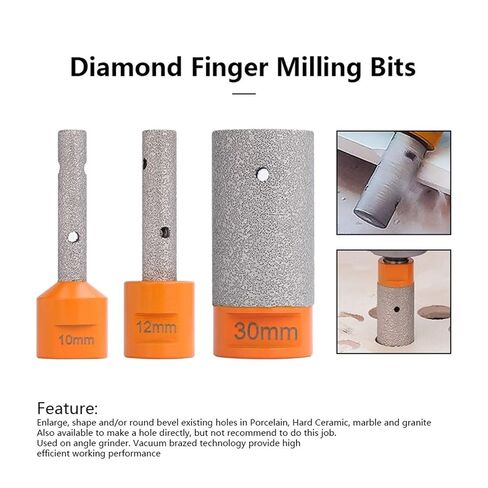 بتة إصبع الماس بتة طحن بتنسيق ثقب الطحن DIA 6-30 مم مع خيط 5/8-11 لـ Tile Stone Confertop 1PCS (اللون: 50 × 30 × 65 × 15) in Kuwait