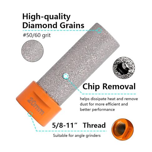 بتة إصبع الماس بتة طحن بتنسيق ثقب الطحن DIA 6-30 مم مع خيط 5/8-11 لـ Tile Stone Confertop 1PCS (اللون: 50 × 30 × 65 × 15) in Kuwait