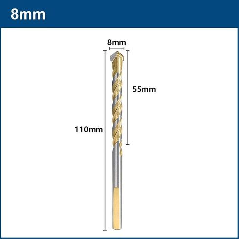 مثقاب مثلث البت 3-12 مم بتات زجاجية من البلاط الزجاجي الزجاجي الخشبي متعدد المادة ، أداة حفر فتحة ثقب ، 1PCs in Kuwait