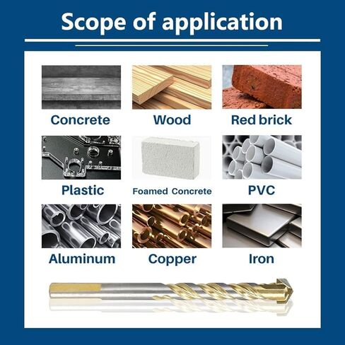 مثقاب مثلث البت 3-12 مم بتات زجاجية من البلاط الزجاجي الزجاجي الخشبي متعدد المادة ، أداة حفر فتحة ثقب ، 1PCs in Kuwait