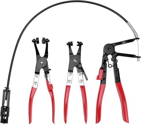 Qwork 3pcs خرطوم مخطط كدة الزلاس ، مزيل مشبك زنبرك طويل السلك ، متوافق مع سخان المبرد المبرد للمركبة in Saudi Arabia