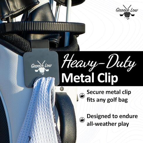 Golf Towel with Magnet, Metal Clip and Brush - Large, Microfiber Magnetic Towel for Golf Bags, Brush to Keep Your Golfing Gear - Clean Folds of Honor in Saudi Arabia